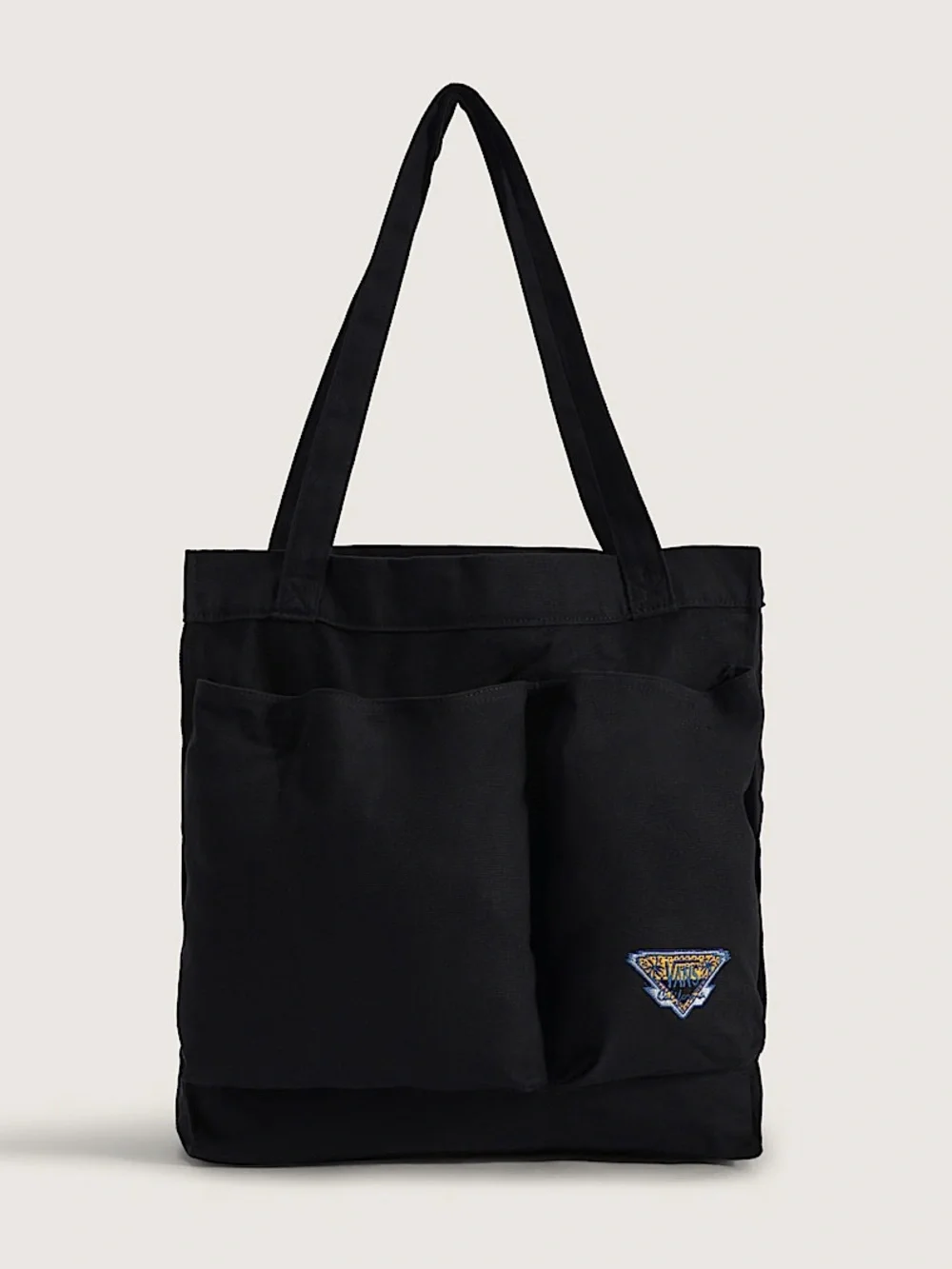 Vans Airbrush Sunset Black Canvas Tote Bag with button pockets NWT